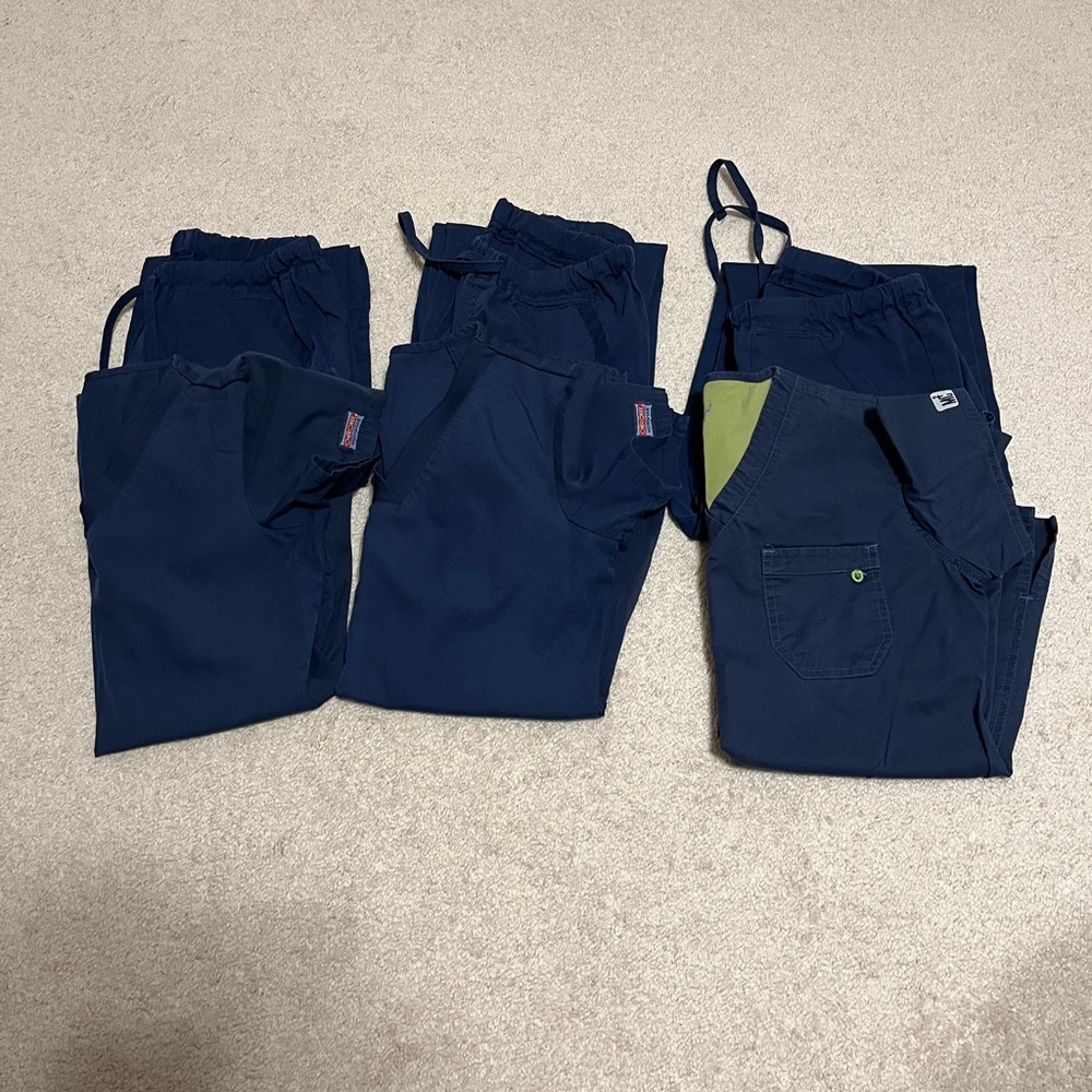 Navy blue cherokee scrub bundle